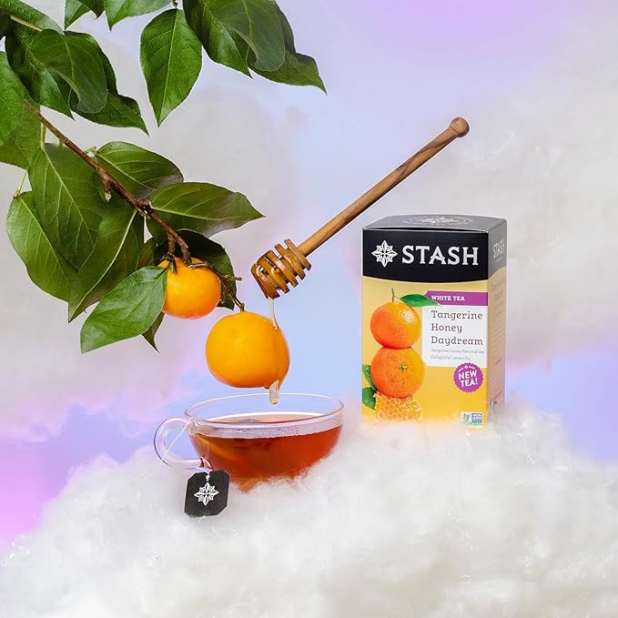 Stash Tea Tangerine Honey Daydream White Tea - Caffeinated Non-GMO Project Verified Premium Tea with No Artificial Ingredients 18 Count (Pack of 6) - 108 Bags Total