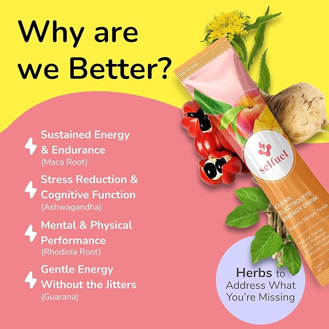 Clean Energy Drink Powder | Natural Caffeine Electrolytes and B Vitamins for Hydration Focus and Vitality | Zero Sugar Long-Lasting Energy Boost | 30 Convenient Packets