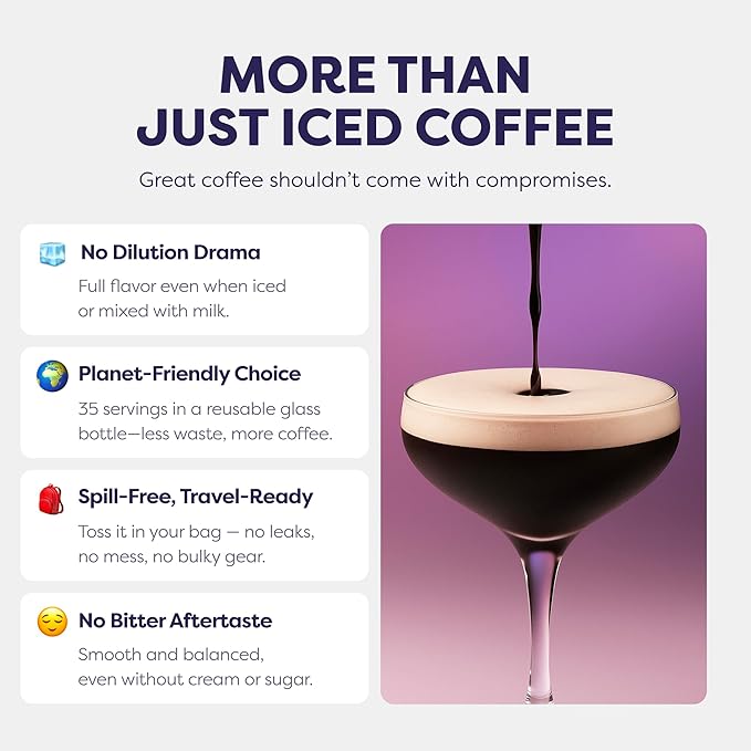 Coffee Concentrate - Limited Release Flavors - Espresso Cocktail Mix Perfect for Mocktail Instant Cold Brew Espresso with Zero Sugar 35 Servings - Espresso Martini Mix