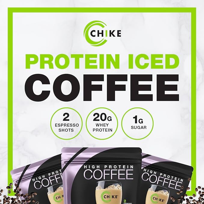 Chike Sweet Cream High Protein Iced Coffee 20 G Protein 2 Shots Espresso 2 G Sugar Keto Friendly and Gluten Free 14 Servings (17.8Ounce)