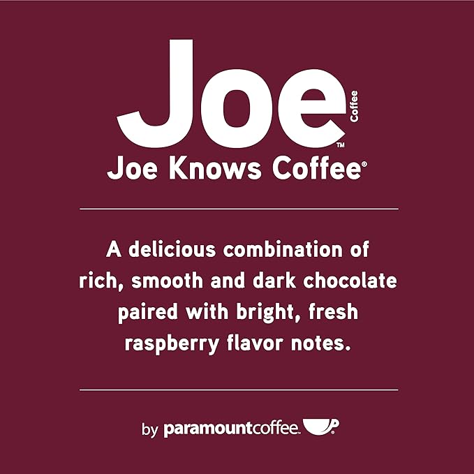 Joe Knows Coffee Single Serve Cups Pods and Capsules Chocolate Raspberry 48 Count