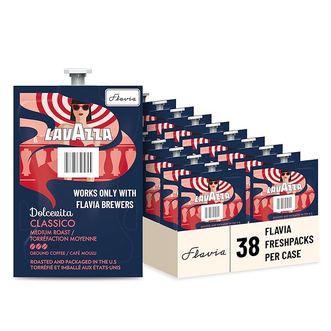 Flavia Lavazza Dolcevita Classico Coffee Freshpacks works only with Flavia Brewers Medium Roast (Case of 38)