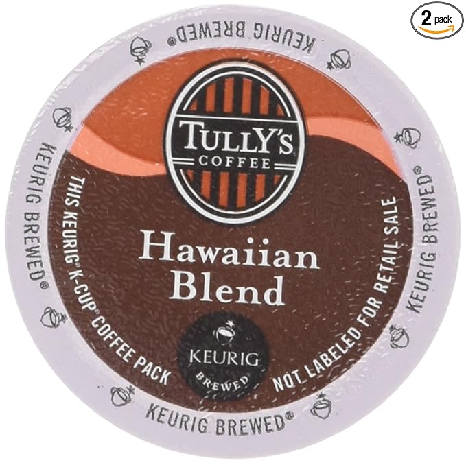 48 Count - Tully's Coffee Hawaiian Blend Coffee K Cup For KEURIG Brewers