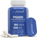 Phosphatidylserine Pure 500mg – 180 Vegetarian Pills 3-Month Supply Supplement for Strengthening Memory Focus &amp Cognitive Function Made in USA Lab Tested Soy Free Non GMO