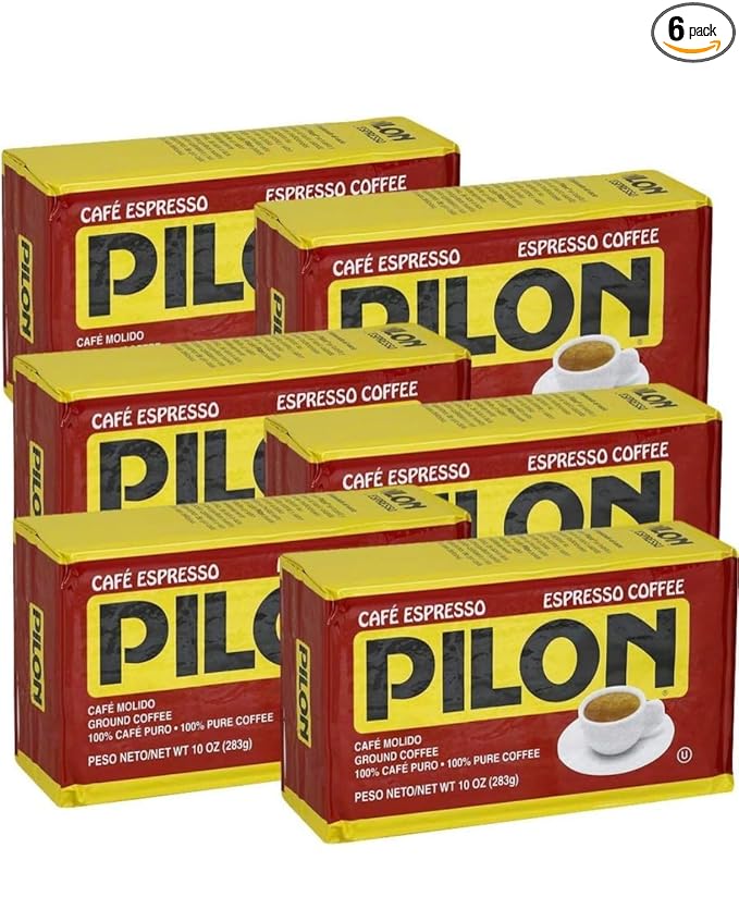 Pilon Ground Espresso Coffee 10oz | 284g (Pack of 06)