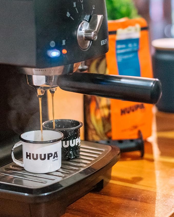 HUUPA Premium Ground Coffee100% European Arabica Roasted with Mesquite Wood Smooth Flavor Sweet Aroma 16 Oz