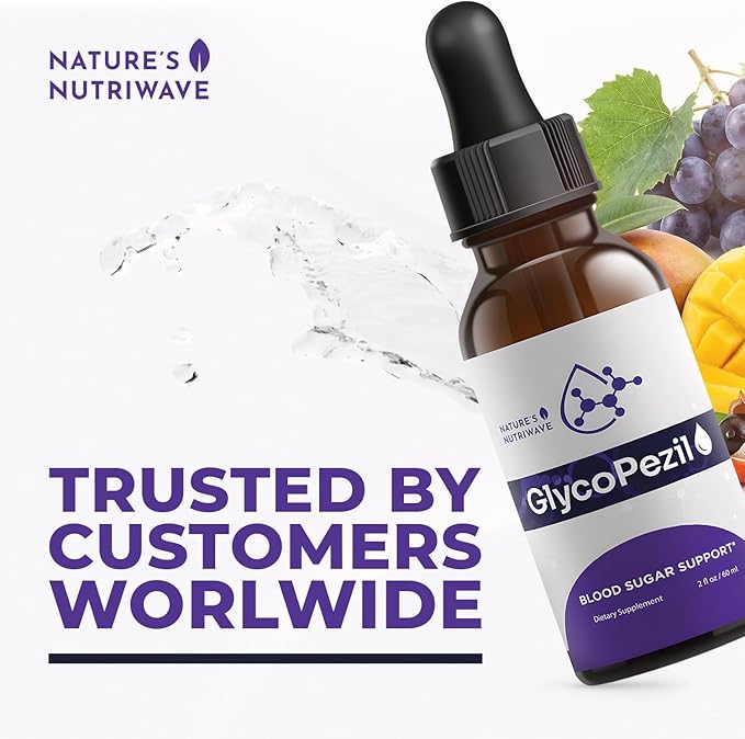 GlycoPezil – Daily Liquid Botanical Supplement with Chromium Maca Root Ginseng &amp Plant Extracts – Clean Stimulant-Free Formula – GMP-Certifed Non-GMO Made in USA - 2 fl oz 6 Month Supply