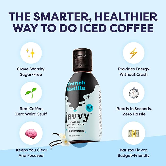 Coffee Concentrate - Cold Brew Coffee Perfect for Hot or Iced Instant Coffees Hot Drinks Cold Brew Concentrate 2 Pack - French Vanilla