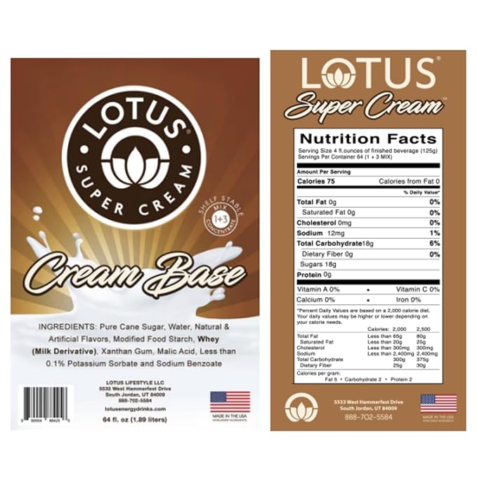Lotus Plant Power Energy Concentrate 64 fl. oz. (Cream Base 3:1)
