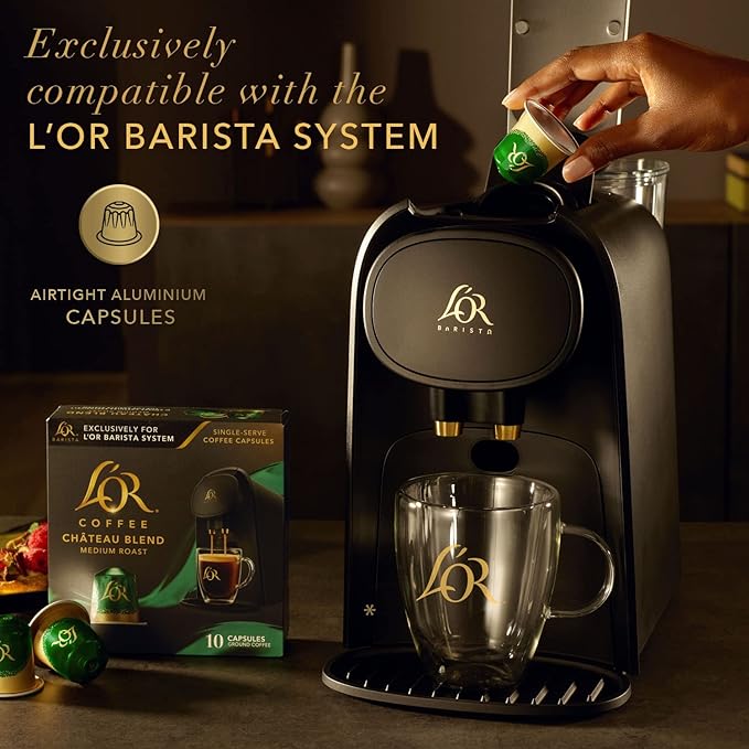 L'OR Coffee Pods 30 Capsules Medium Light Roast Variety Pack Single Cup Aluminum Coffee Capsules Exclusively Compatible with the L'OR BARISTA System