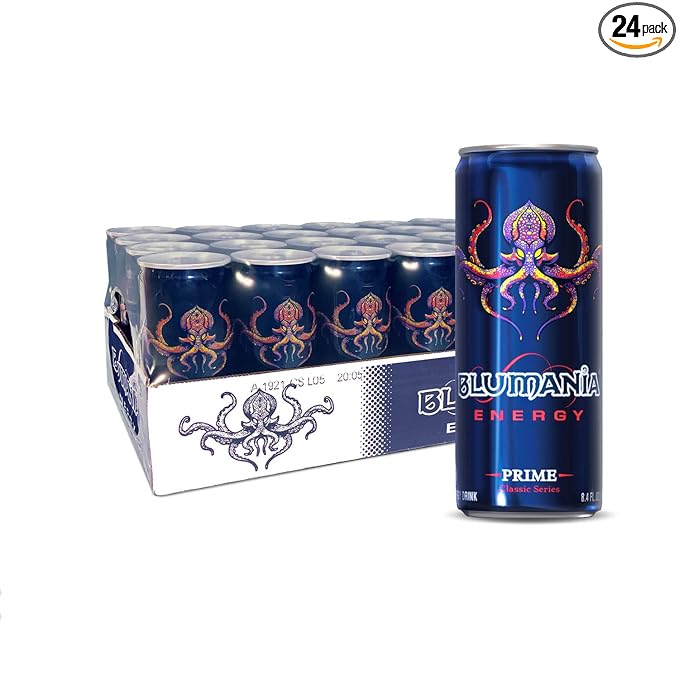 BLUMANIA ENERGY - PRIME 8.4 Oz (Pack of 24) No Jitters No Preservatives
