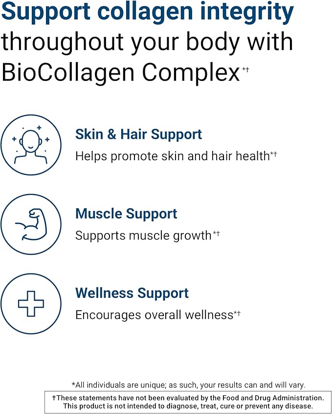 ActivatedYou BioCollagen Complex Plant-Based Collagen for Women &amp Men - Designed to Promote Skin Firmness Muscle Strength &amp Hair Volume 2 Daily Capsules Supports Youthful Appearance &amp Jo