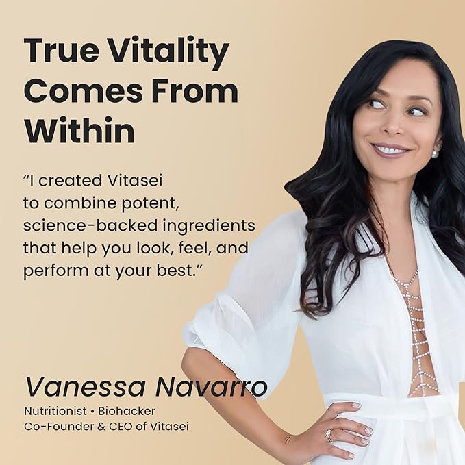 VITASEI Hydrolyzed Collagen Peptides Powder with Resveratrol &amp Vitamin C – Hair Skin Nails &amp Joint Support – Colágeno Hidrolizado for Women &amp Men – Delicious Chocolate Flavor 16 oz (30