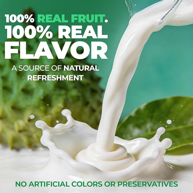 De Mi Pais Soursop - Guanabana Juice with Pulp Premium Quality Refreshing Fruit Beverage Canned Juice Perfect for Tropical Drinks Organic Experience Size 16.57 Fl Oz 12-Pack