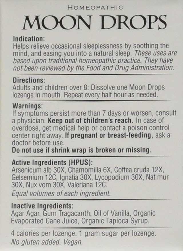 Homeopathic Moon Drops 30 Count (Pack of 4)