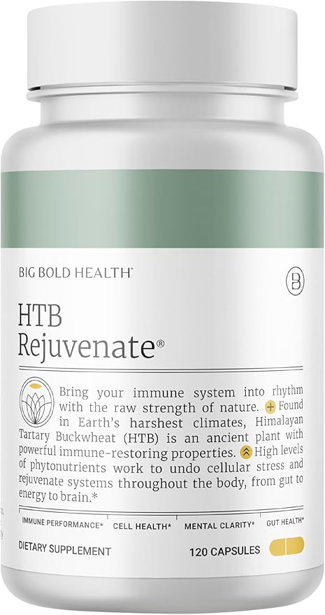 BIG BOLD HEALTH HTB Immune Rejuvenate - Polyphenols Supplement for Immune Support with Himalayan Tartary Buckwheat - Gluten Free Dairy Free Non-GMO Formula - 120 Vegetarian Capsules (2 Month Supply)
