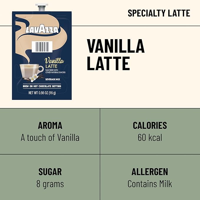 Flavia Lavazza Vanilla Latte Freshpacks works only with Flavia Brewers (Case of 72)