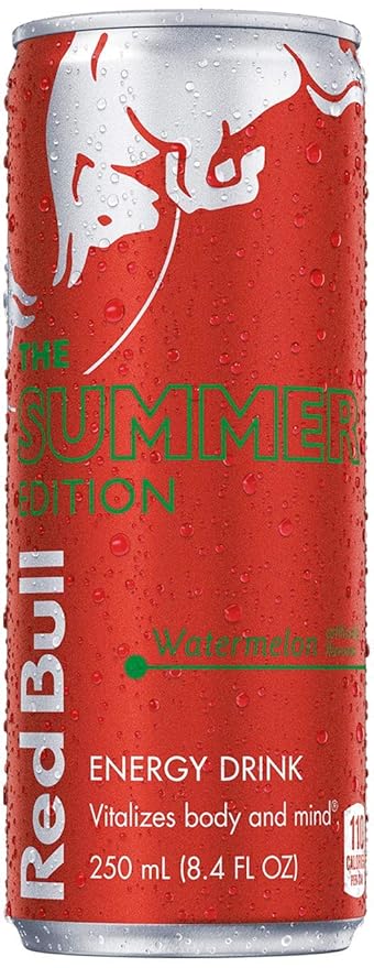Red Bull Energy Drink Coconut Berry (Pack of 24) and Red Bull Red Edition Watermelon (Pack of 24)
