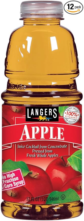Langers Juice Cocktail Apple 32 Fl Oz (Pack of 12)