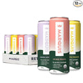 Marquis Natural Energy Drinks Sugar Free Zero Calories 100mg Organic Plant Based Caffeine Yerba Mate Green Tea &amp Green Coffee - Vitamin C &amp Bs - Healthy Energy Drink Innovation Variety Pack -