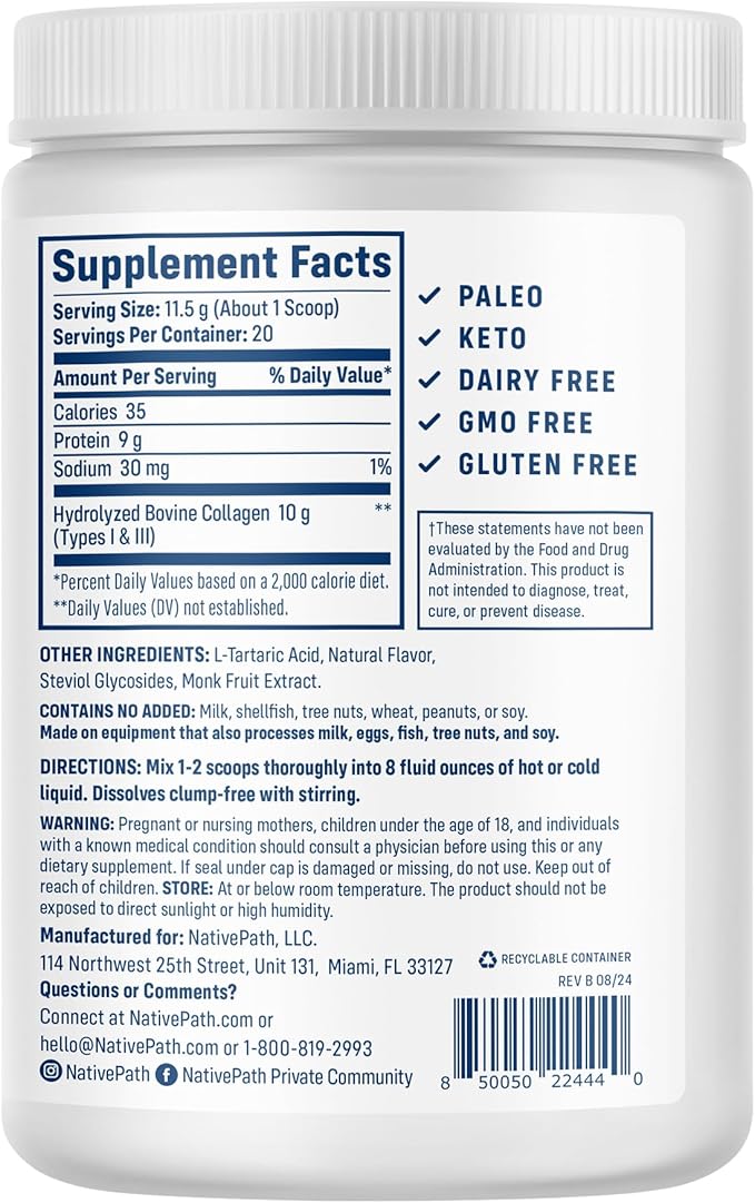 NativePath Peach and Wild Berry Collagen Peptides Bundle