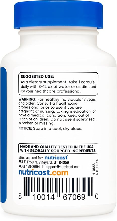 Nutricost Tudca 500mg 30 Capsules (Tauroursodeoxycholic Acid) - Premium Quality Gluten Free