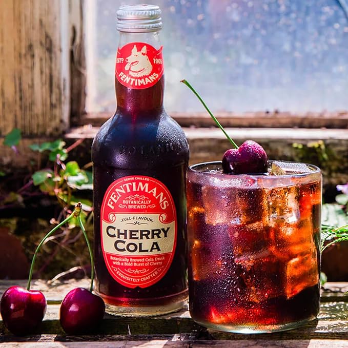 Fentimans Botanically Brewed Classic Cherry Cola Sparkling Soda 9.3 fl oz Bottles – Premium Craft Soda/Mixer for Cocktails &amp Refreshing Drinks