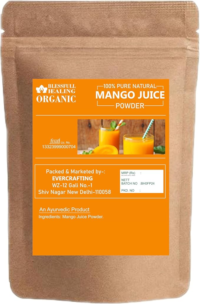 Blessfull Healing Organic Mango Juice Powder 100% Pure Natural 200 Gram / 7.05 oz