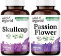 Wild &amp Organic Skullcap 180 Capsules &amp Passion Flower 180 Capsules
