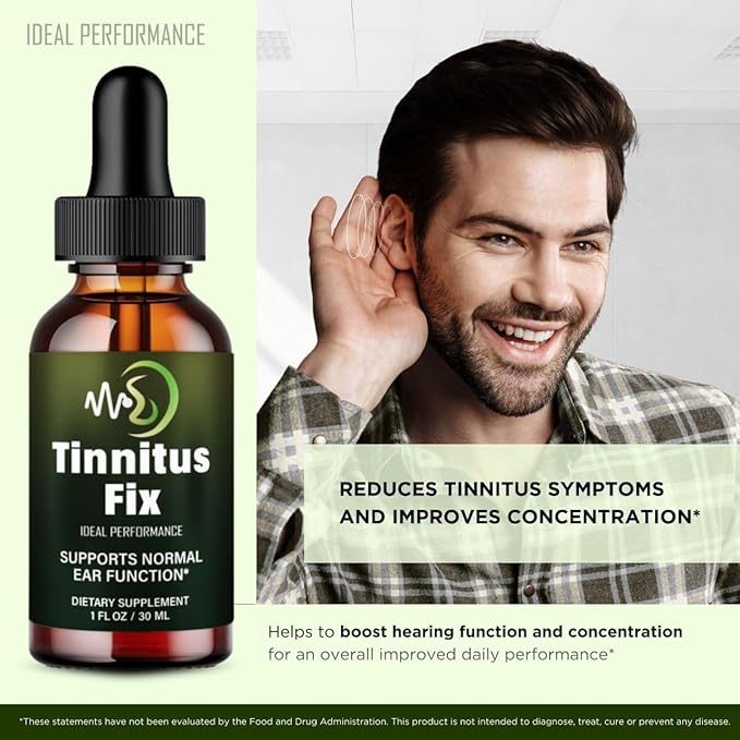 Tinnitus Fix Drops Official TinnitusFix Tinnitus Relief for Ringing Ears Advanced Ear Health Support Supplement Liquid Drop All Natural for Healthy Ringing Ear Tinnitus Fix Dropper Reviews (3 Pack)