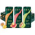KEY 36-Pack Bundle - Ketone Energy Drink - Pineapple Passionfruit Ginger Lime Grapefruit Peach - Sugar Free All Natural Long Lasting Energy Optimal Green Tea Caffeine &amp L-Theanine