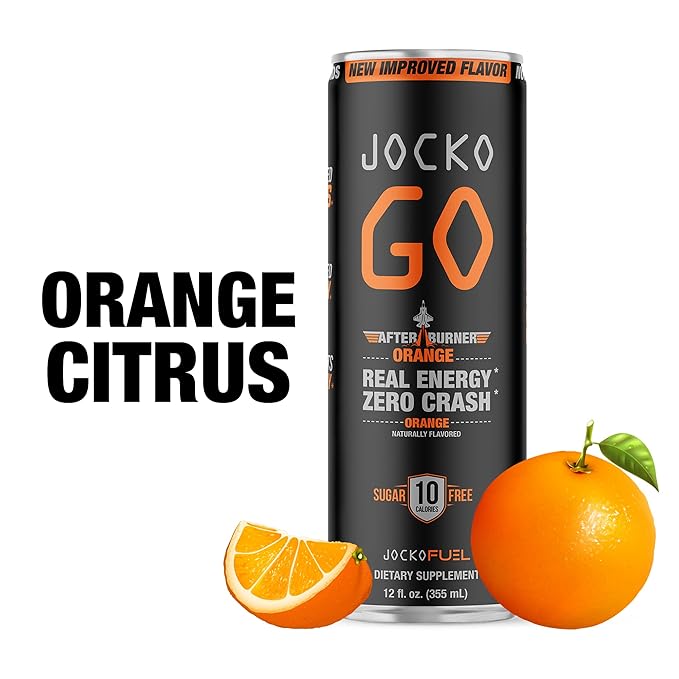 Jocko GO Energy Drink Bundle - Orange &amp Pink Lemonade (24 Cans) 2 Flavors