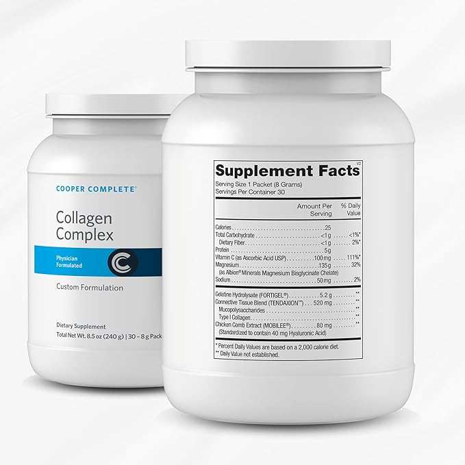 Cooper Complete Collagen Peptides Complex – 30 Individual 8g Packets – Hydrolyzed Collagen Powder for Joint Bone &amp Skin Support†
