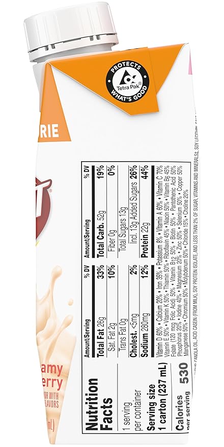 Boost Very High Calorie Nutritional Drink Variety Pack 16 Vanilla 16 Strawberry 16 Chocolate Variety Pack (Pack of 48)