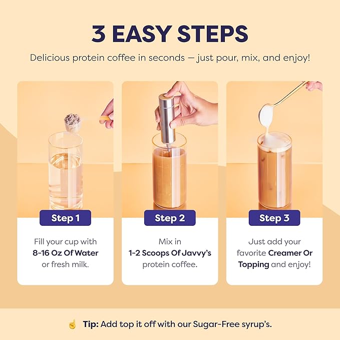 Cookie Dough Protein Iced Coffee - Premium Whey Protein &amp Instant Iced Coffees - 100% Natural Cold Brew - Zero Artificial Flavors &amp Sweeteners 80 mg Caffeine Per Serving 20 Servings