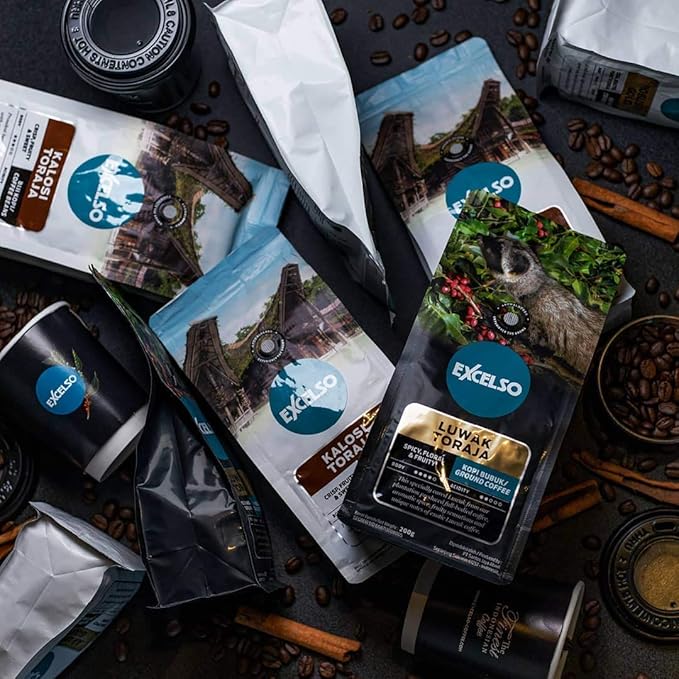 Excelso Luwak Toraja Ground Coffee 200g (Pack of 1)