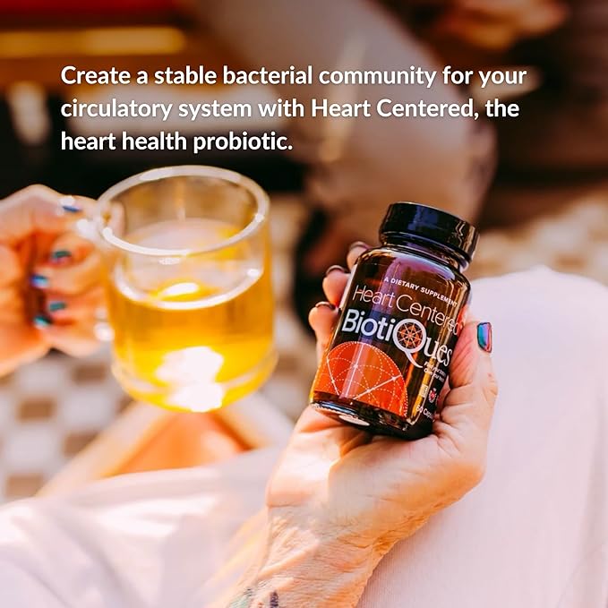 BiotiQuest Heart Centered Probiotics to Support The Cardio Vascular System and Heart Health 20 Billion CFU Non-GMO and Gluten Free 60 Capsules