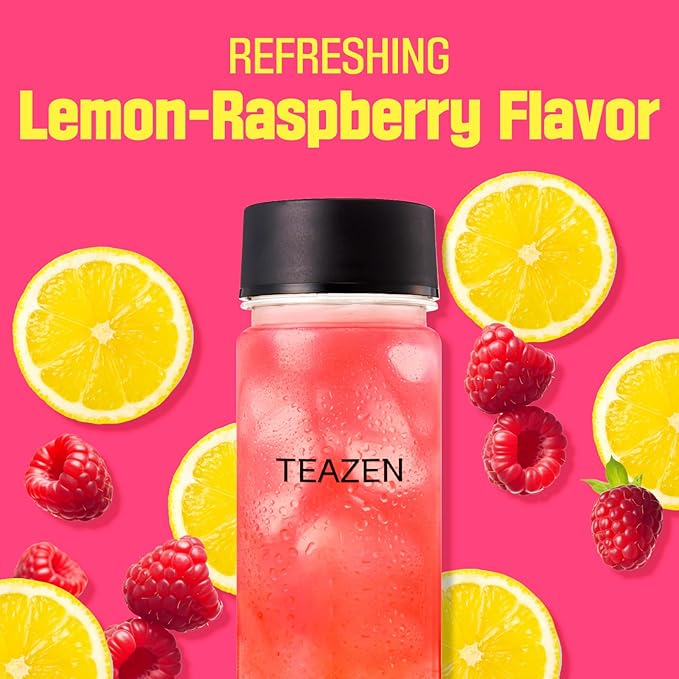 TEAZEN Kombucha Tea 20 Sticks Lemon Berry Flavor &amp Energy Tea Boost Powder 10 Sticks