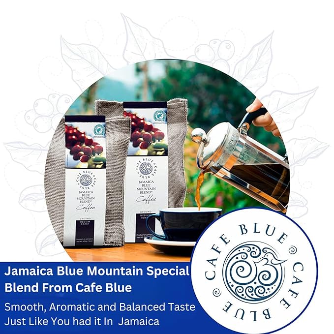 Cafe Blue 16oz Coffee (1 Pound (Pack of 1) Blue Mountain Blend Ground)