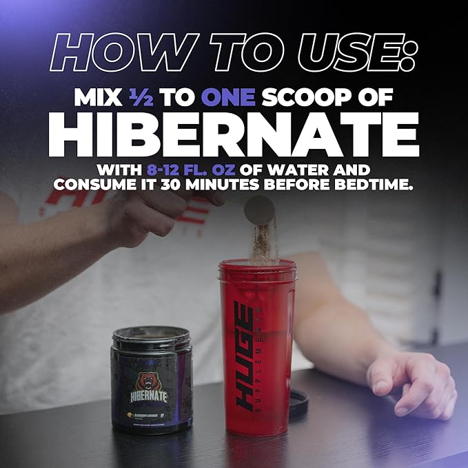 Hibernate Sleep Supplement Complete &amp Optimally Dosed Sleep Recovery Formula Relax &amp Unwind Includes GABA Valerian Root Melatonin 5-HTP &amp More (30 Servings) (BlackBerry Lemonade)
