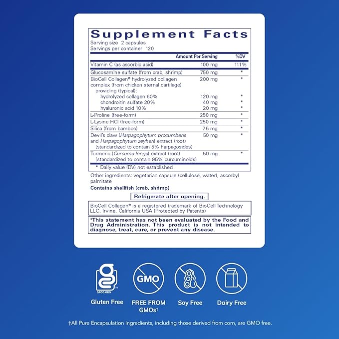 Pure Encapsulations - Ligament Restore - Dietary Supplement Helps Maintain Healthy Tendons Ligaments and Joints - 240 Capsules