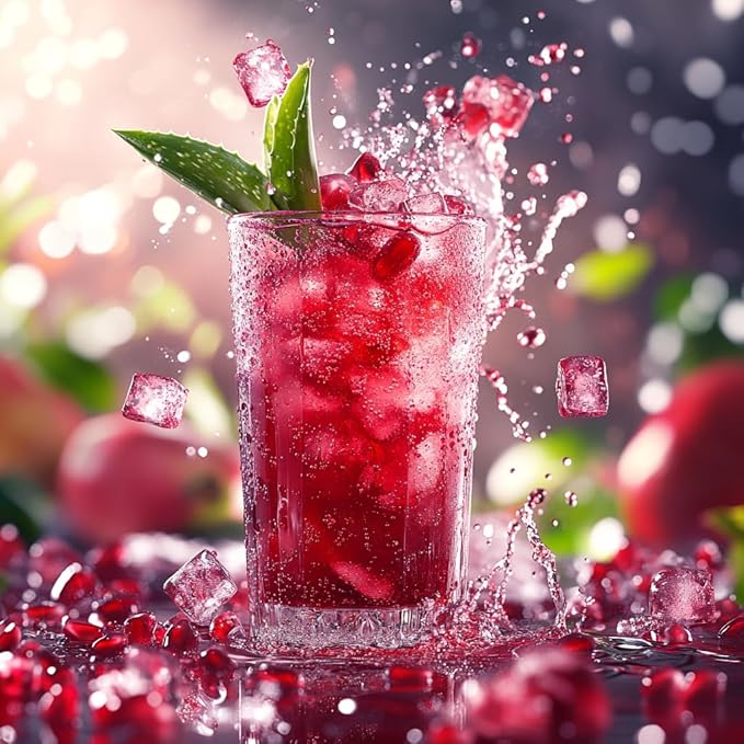 ALEO 0.5L Premium Pomegranate Aloe Vera Drink - Natural No Preservatives No Artificial Colors Superior Taste Award 2025 (24 PCS Pomegranate-0.5L)