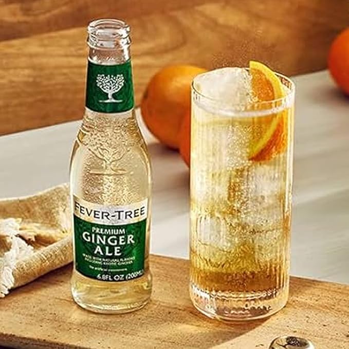 Fever Tree Premium Ginger Ale - Premium Quality Mixer and Soda - Refreshing Beverage for Cocktails &amp Mocktails 150ml Bottle