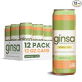 ginsa Sparkling Ginseng Energy Drink with Korean Red Ginseng | Natural Energy Booster | Non-GMO Supports Focus &amp Clarity with Pure Ginseng Root No Caffeine | 12 Pack | 12oz | Ginseng + Yuzu Flav