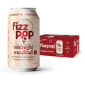 Fizz Pop Metabolic Sparkling Postbiotic and Prebiotic Soda Pop Gut Health Seltzer Water Fiber Drink Metabolism Booster Midnight Mocktail Flavor 12 oz Cans (Pack of 12)
