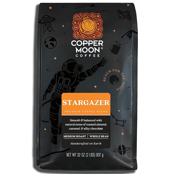 Copper Moon Medium Roast Whole Bean Coffee Stargazer Blend 2 Lb