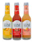 Citrus House Organic Sparkling Juice Variety Pack Modern Italian Soda No Added Sugar No Preservatives 9.3 Fl Oz Glass Bottle (Pack of 12)