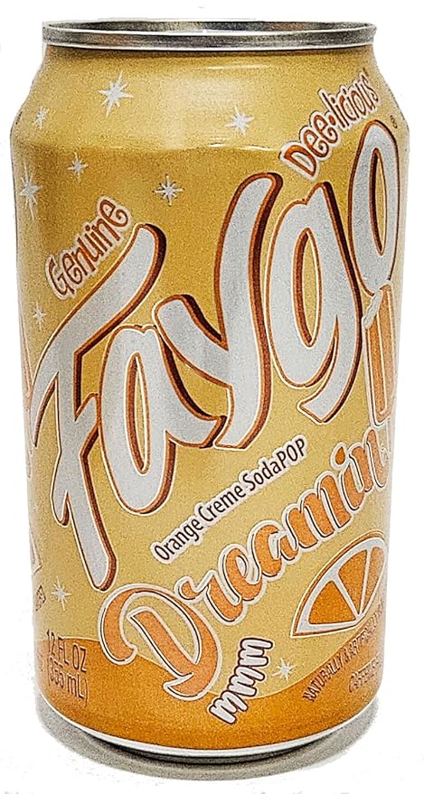 Faygo Dreamin orange creme soda pop 12-ounce cans 8-pack