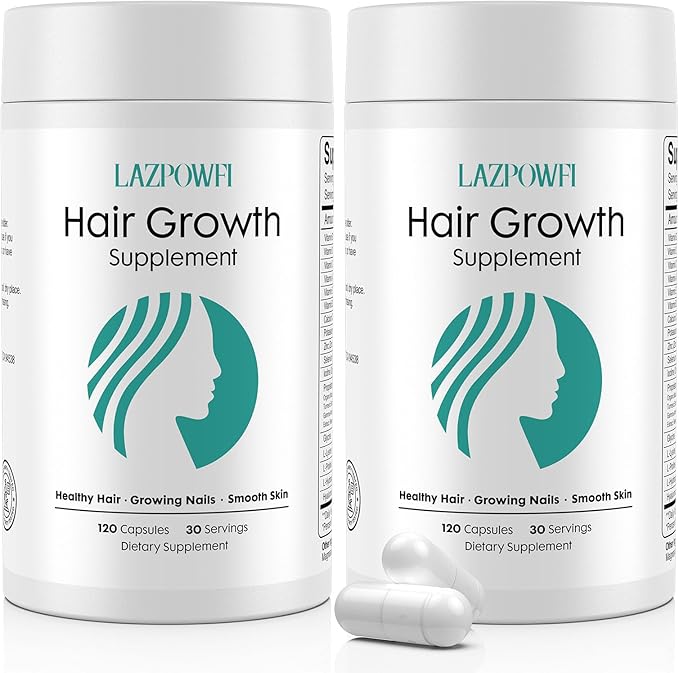 Hair Growth Products Biotin 10000mcg 30-in-1 with Vitamin A B3 C D E Calcium Hair Growth Supplement Supports Hair &amp Nails Natural Growth Vitamins for Women &amp Men - 60 Servings