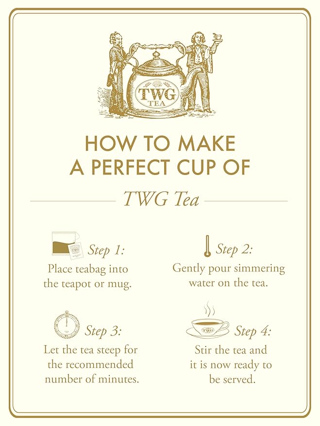 TWG Tea | 1837 Black Tea | Black Tea | Fruits &amp Flowers | 15 Hand Sewn Cotton Tea Bags | Gift Set